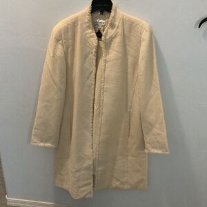 Lilly & Taylor Cream Jacket and Skirt Set